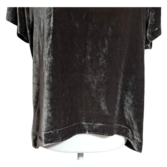 Madewell Velvet Cutout Top Womens S Keyhole Back Choker Front Milk Chocolate Bro - Picture 5 of 13